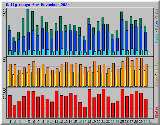 Daily usage for November 2024