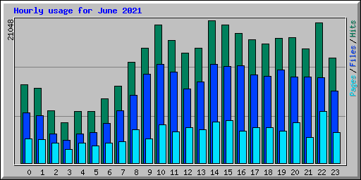 Hourly usage for June 2021