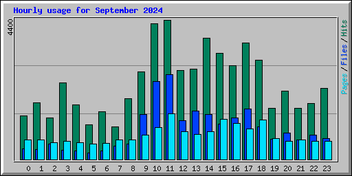 Hourly usage for September 2024