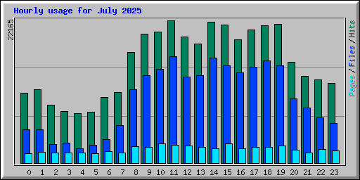 Hourly usage for July 2025